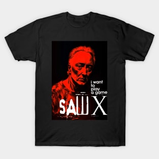 SAW X Tobin Bell as John Kramer movie graphic design poster T-Shirt